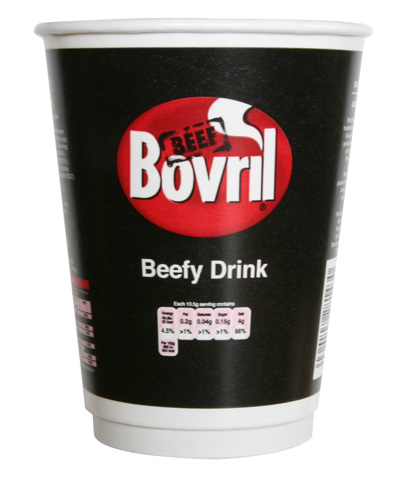 12oz paper incup - Bovril Beefy Drink