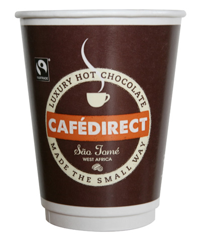 12oz paper incup - Café Direct Saó Tomé Instant Hot Chocolate